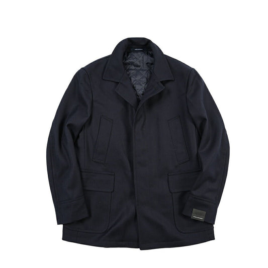 26-27AW TAGLIATORE “GEORGE” ヴァージンウール100% ハーフコート ネイビー 48 | GUARDAROBA MILANO OFFICIAL STORE