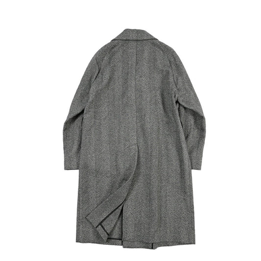 26-27AW TAGLIATORE “HENDRICKS” ヴァージンウール100% 2Bダブルヘリンボーンコート グレー 48 | GUARDAROBA MILANO OFFICIAL STORE