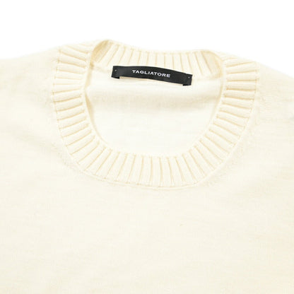 26-27AW TAGLIATORE “HERMANN” ヴァージンウール100% ハイゲージニットセーター ホワイト 50 | GUARDAROBA MILANO OFFICIAL STORE