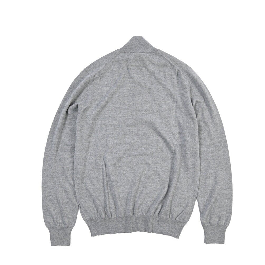 26-27AW TAGLIATORE “HOCHE” ヴァージンウール100% ハーフジップニットセーター グレー 50 | GUARDAROBA MILANO OFFICIAL STORE
