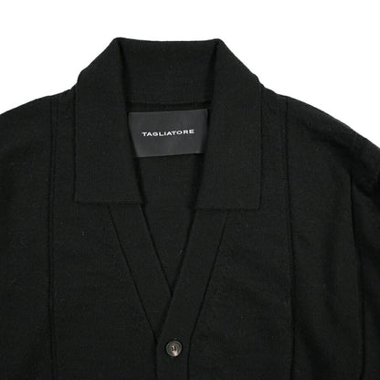 26-27AW TAGLIATORE “HORUS” エクストラファインメリノウール100% ニットカーディガン ブラック 48 | GUARDAROBA MILANO OFFICIAL STORE
