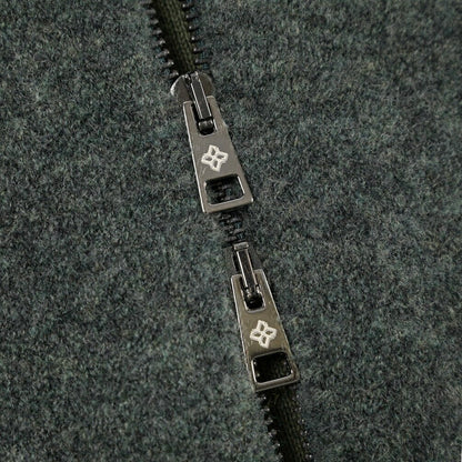 26-27AW TAGLIATORE “KEID” コットン混ウール ニットブルゾン カーキグリーン 48 | GUARDAROBA MILANO OFFICIAL STORE