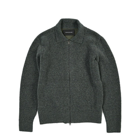 26-27AW TAGLIATORE “KEID” コットン混ウール ニットブルゾン カーキグリーン 48 | GUARDAROBA MILANO OFFICIAL STORE