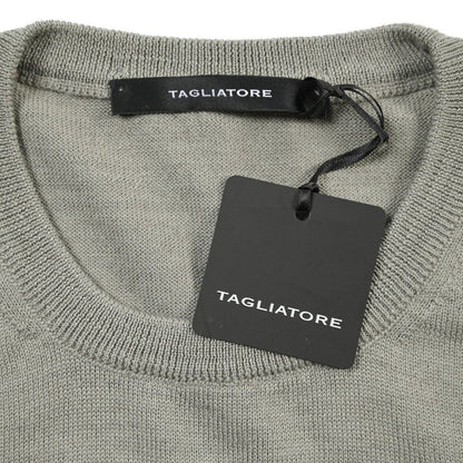 26-27AW TAGLIATORE “MARLEY” ヴァージンウール100% ハイゲージニットセーター グレージュ 50 | GUARDAROBA MILANO OFFICIAL STORE