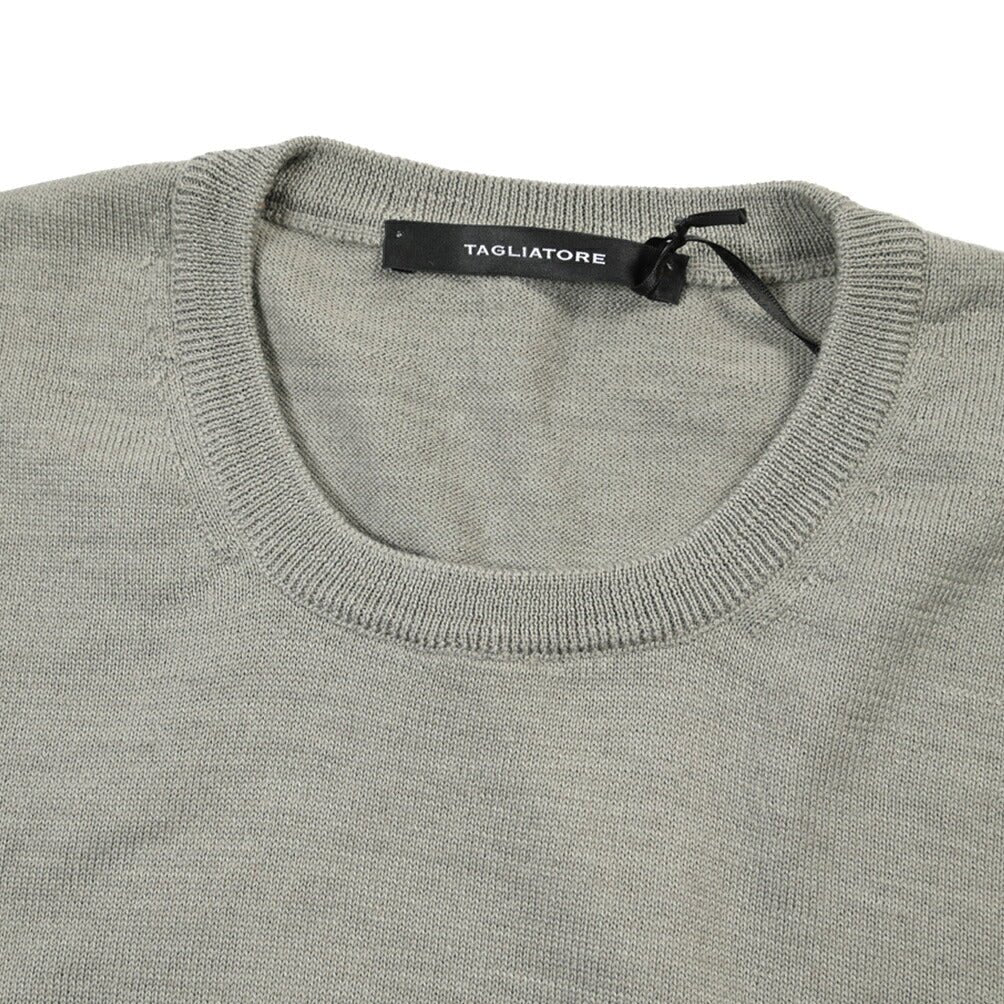 26-27AW TAGLIATORE “MARLEY” ヴァージンウール100% ハイゲージニットセーター グレージュ 50 | GUARDAROBA MILANO OFFICIAL STORE