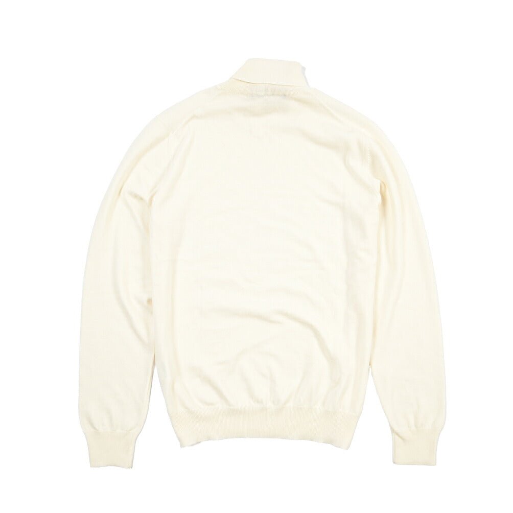 26-27AW TAGLIATORE “MILES” ヴァージンウール100% タートルネックニットセーター ホワイト 50 | GUARDAROBA MILANO OFFICIAL STORE