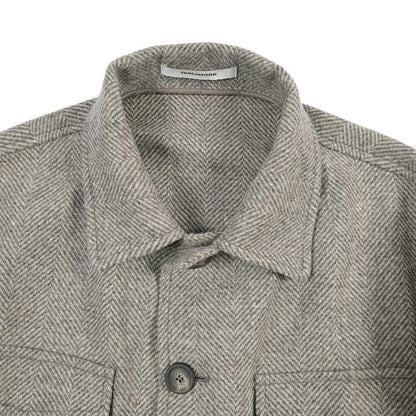 26-27AW TAGLIATORE “MILTON” ヴァージンウール100% サファリジャケット グレー 48 | GUARDAROBA MILANO OFFICIAL STORE