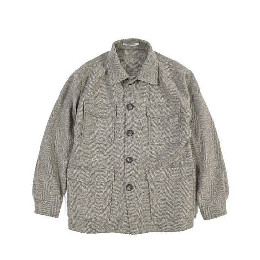 26-27AW TAGLIATORE “MILTON” ヴァージンウール100% サファリジャケット グレー 48 | GUARDAROBA MILANO OFFICIAL STORE