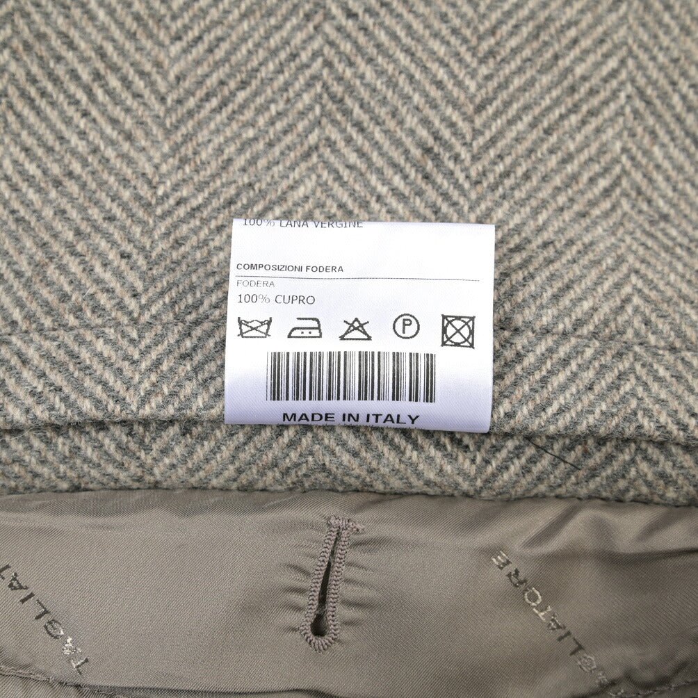 26-27AW TAGLIATORE “MILTON” ヴァージンウール100% サファリジャケット グレー 48 | GUARDAROBA MILANO OFFICIAL STORE