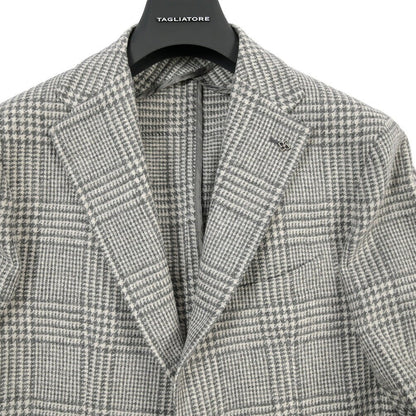 26-27AW TAGLIATORE “MONTECARLO” ヴァージンウール100% 2Bシングルテーラードジャケット グレー 48 | GUARDAROBA MILANO OFFICIAL STORE