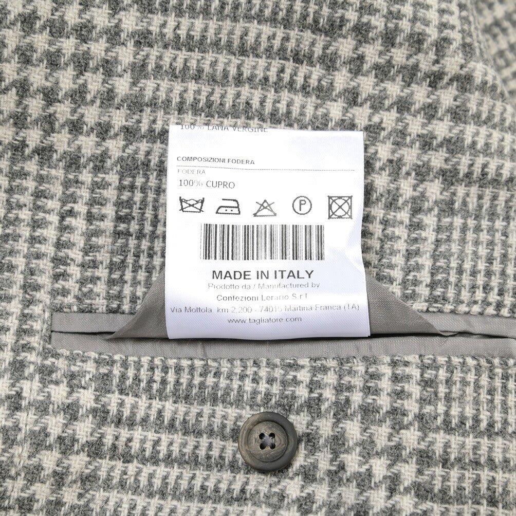 26-27AW TAGLIATORE “MONTECARLO” ヴァージンウール100% 2Bシングルテーラードジャケット グレー 48 | GUARDAROBA MILANO OFFICIAL STORE