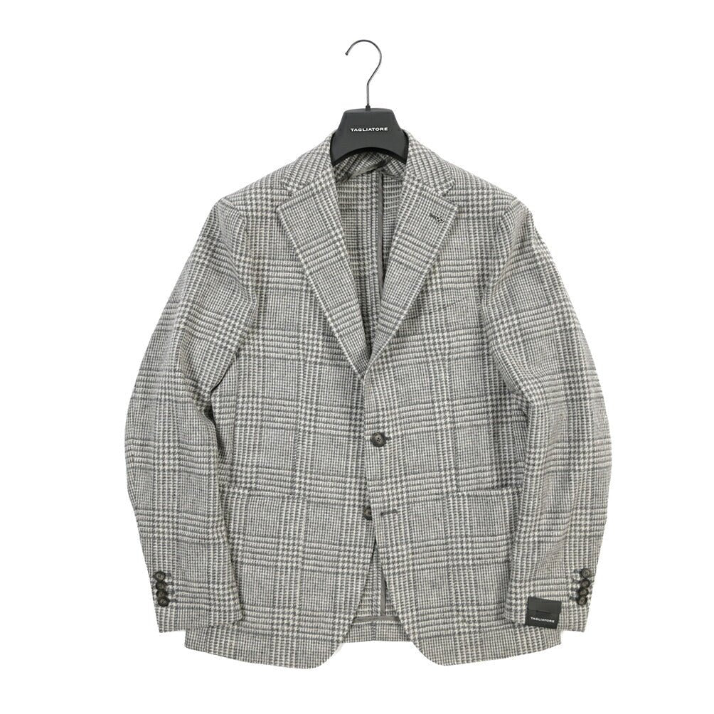 26-27AW TAGLIATORE “MONTECARLO” ヴァージンウール100% 2Bシングルテーラードジャケット グレー 48 | GUARDAROBA MILANO OFFICIAL STORE