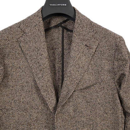 26-27AW TAGLIATORE “MONTECARLO” シルク混ウール 2Bシングルテーラードジャケット / Exclusive Garment ブラウン 48 | GUARDAROBA MILANO OFFICIAL STORE
