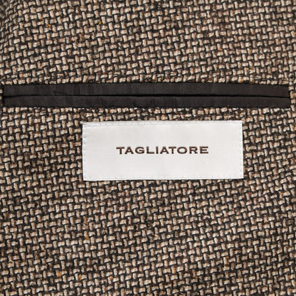 26-27AW TAGLIATORE “MONTECARLO” シルク混ウール 2Bシングルテーラードジャケット / Exclusive Garment ブラウン 48 | GUARDAROBA MILANO OFFICIAL STORE