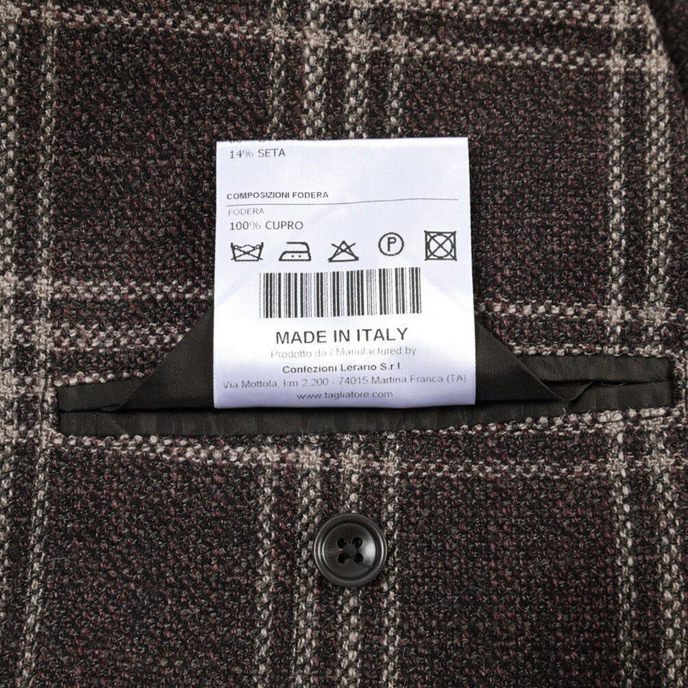 26-27AW TAGLIATORE “MONTECARLO” シルク混ウール 2Bシングルテーラードジャケット / Exclusive Garment ブラウン 48 | GUARDAROBA MILANO OFFICIAL STORE