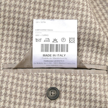 26-27AW TAGLIATORE “MONTECARLO” シルク混ウール 2Bシングルテーラードジャケット ベージュ 50 | GUARDAROBA MILANO OFFICIAL STORE