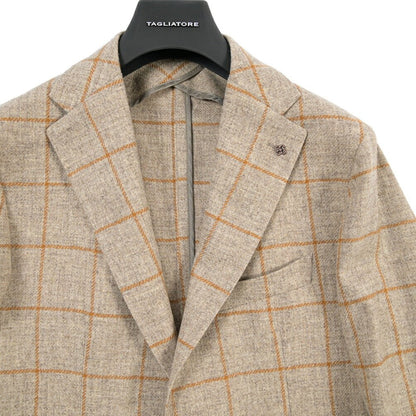 26-27AW TAGLIATORE “MONTECARLO” カシミヤ混ヴァージンウール 2Bシングルテーラードジャケット ベージュ 48 | GUARDAROBA MILANO OFFICIAL STORE