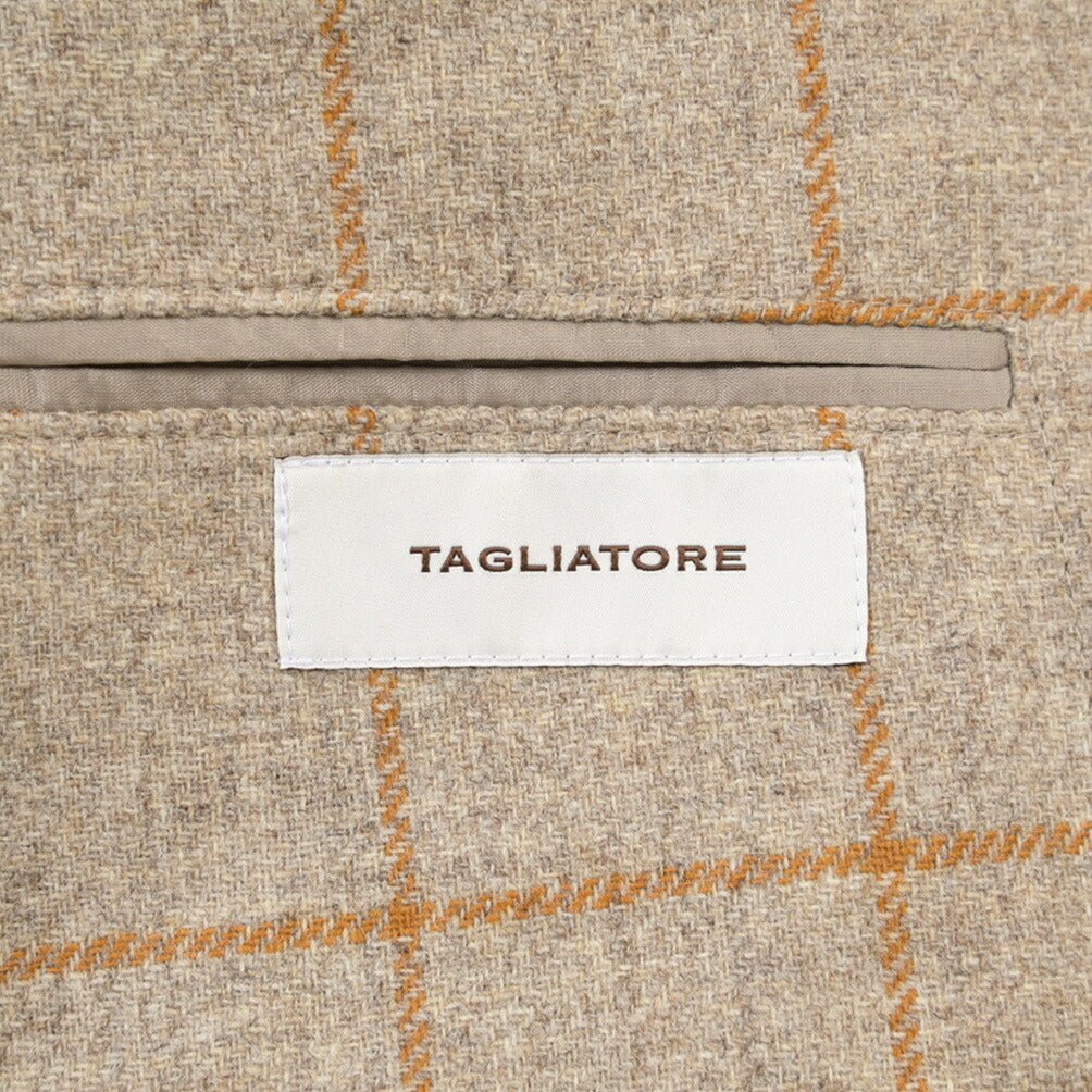 26-27AW TAGLIATORE “MONTECARLO” カシミヤ混ヴァージンウール 2Bシングルテーラードジャケット ベージュ 48 | GUARDAROBA MILANO OFFICIAL STORE