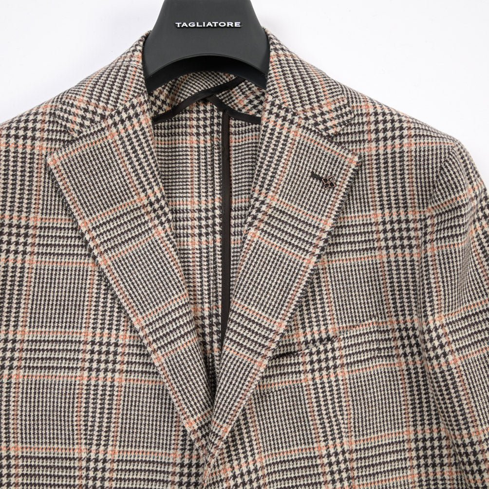 26-27AW TAGLIATORE “MONTECARLO” カシミヤ混ヴァージンウール 2Bシングルテーラードジャケット ブラウン 48 | GUARDAROBA MILANO OFFICIAL STORE
