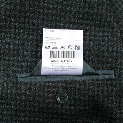 26-27AW TAGLIATORE “MONTECARLO” シルク混ウール 2Bシングルテーラードジャケット グリーン 48 | GUARDAROBA MILANO OFFICIAL STORE