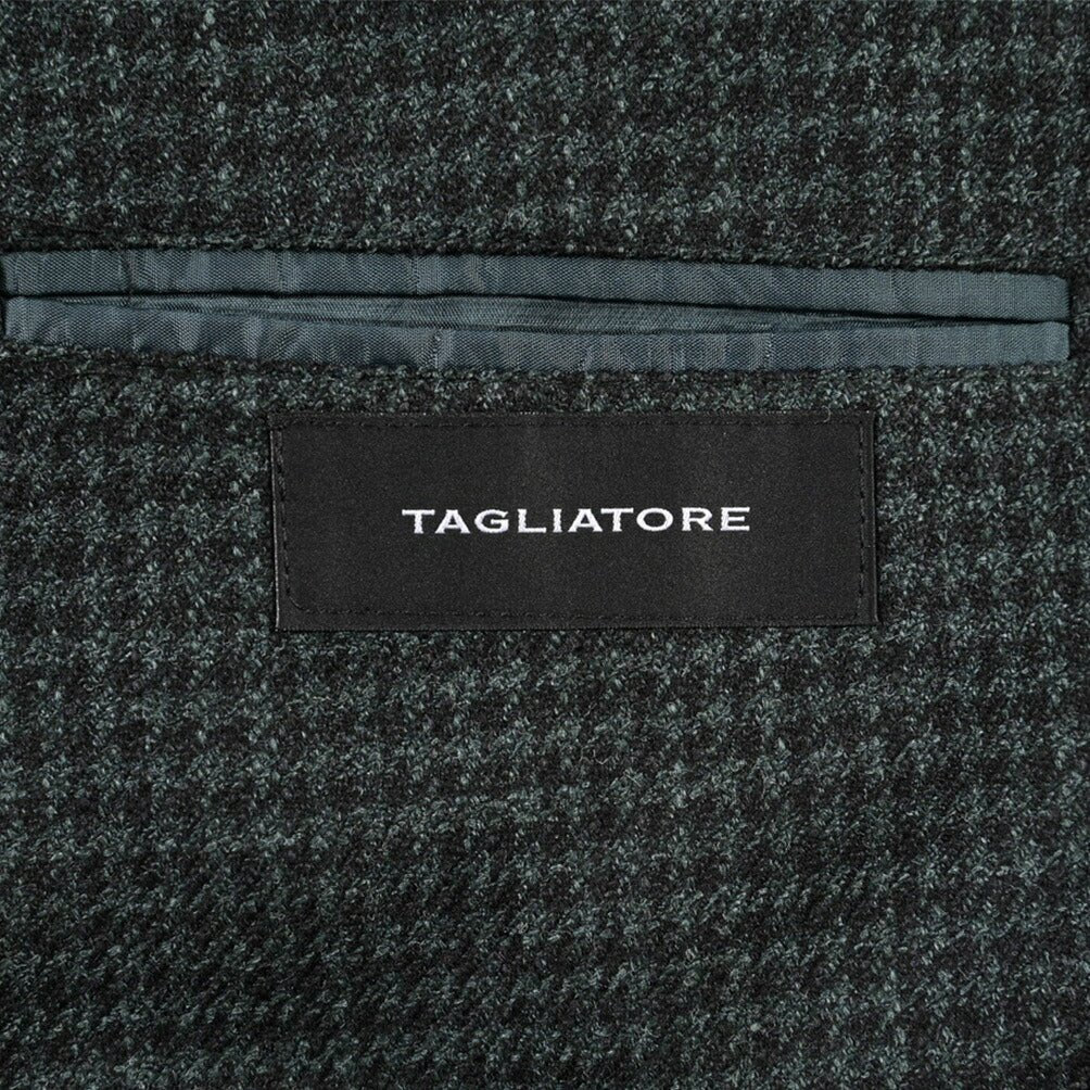 26-27AW TAGLIATORE “MONTECARLO” シルク混ウール 2Bシングルテーラードジャケット グリーン 48 | GUARDAROBA MILANO OFFICIAL STORE