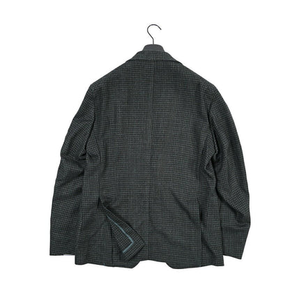 26-27AW TAGLIATORE “MONTECARLO” シルク混ウール 2Bシングルテーラードジャケット グリーン 48 | GUARDAROBA MILANO OFFICIAL STORE