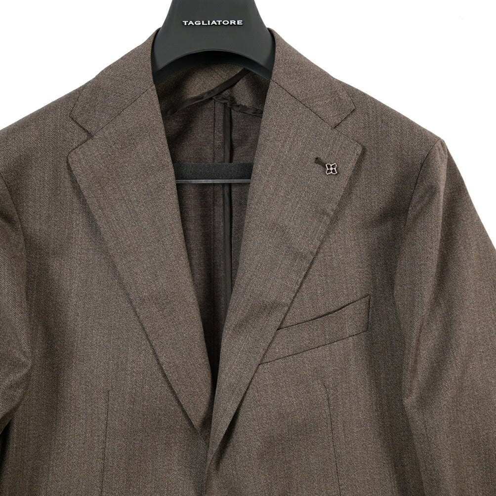 26-27AW TAGLIATORE “MONTECARLO”ストレッチウール 2Bシングルテーラードスーツ ブラウン 48 | GUARDAROBA MILANO OFFICIAL STORE