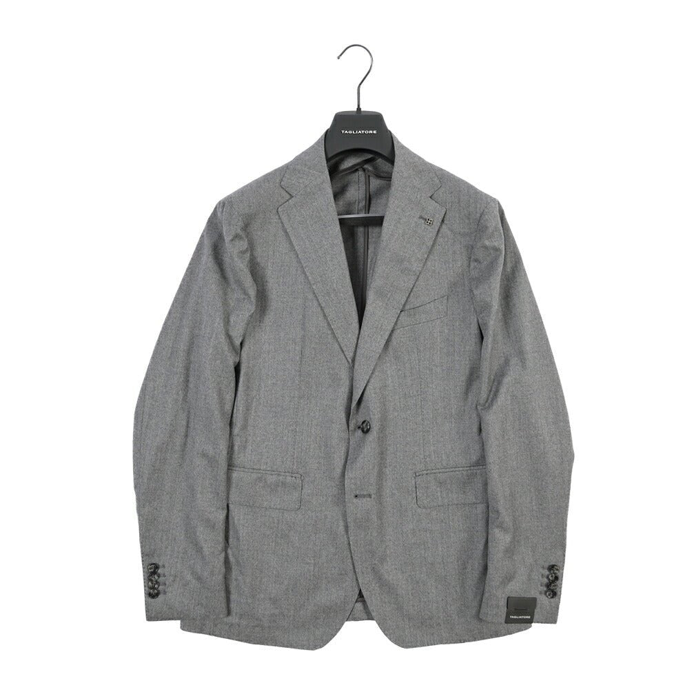 26-27AW TAGLIATORE “MONTECARLO” シルク混ウール 2Bシングルテーラードスーツ グレー 48 | GUARDAROBA MILANO OFFICIAL STORE
