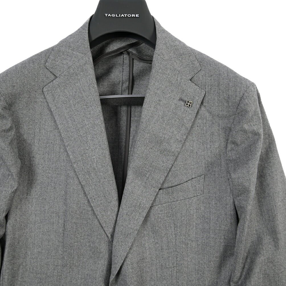 26-27AW TAGLIATORE “MONTECARLO” シルク混ウール 2Bシングルテーラードスーツ グレー 48 | GUARDAROBA MILANO OFFICIAL STORE