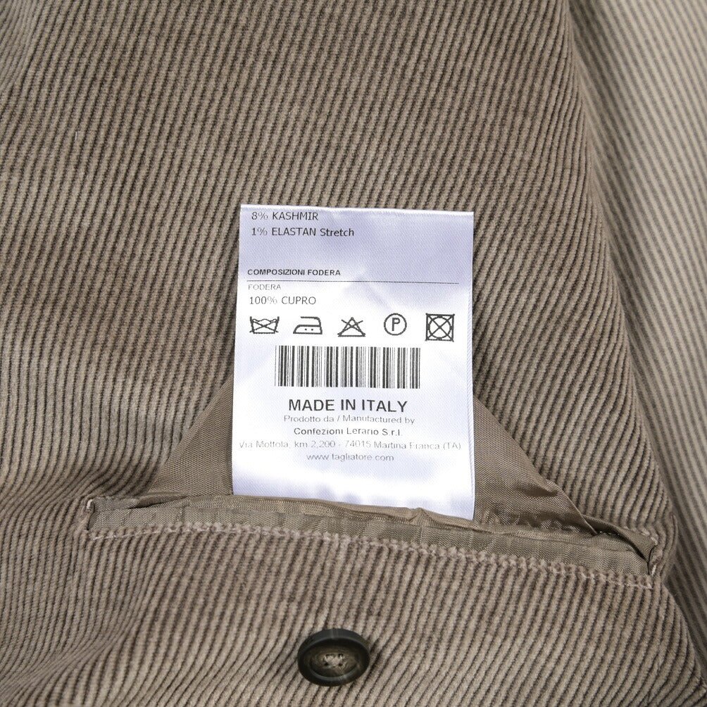 26-27AW TAGLIATORE “MONTECARLO” カシミヤ混コットン 6Bダブル中畝コーデュロイスーツ / ZEGNA製生地(CASHCO) ブラウン 48 | GUARDAROBA MILANO OFFICIAL STORE
