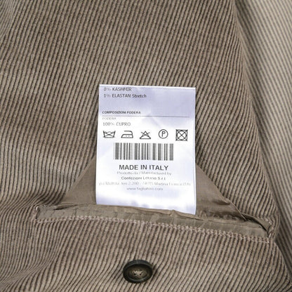 26-27AW TAGLIATORE “MONTECARLO” カシミヤ混コットン 6Bダブル中畝コーデュロイスーツ / ZEGNA製生地(CASHCO) ブラウン 48 | GUARDAROBA MILANO OFFICIAL STORE