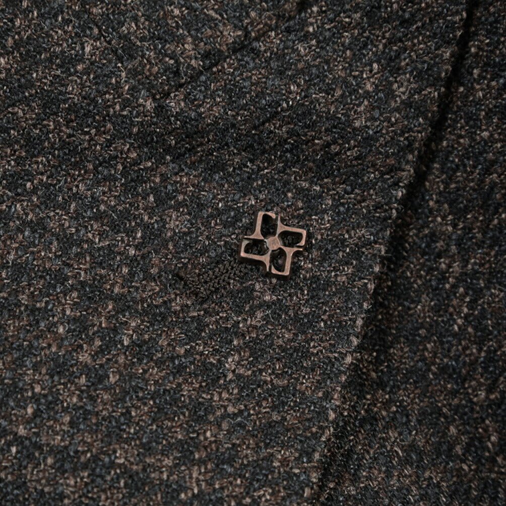 26-27AW TAGLIATORE “MONTECARLO” シルク混ウール 6Bダブルテーラードジャケット ブラウン 48 | GUARDAROBA MILANO OFFICIAL STORE
