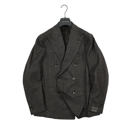 26-27AW TAGLIATORE “MONTECARLO” シルク混ウール 6Bダブルテーラードジャケット ブラウン 48 | GUARDAROBA MILANO OFFICIAL STORE
