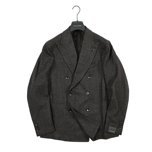 26-27AW TAGLIATORE “MONTECARLO” シルク混ウール 6Bダブルテーラードジャケット ブラウン 48 | GUARDAROBA MILANO OFFICIAL STORE