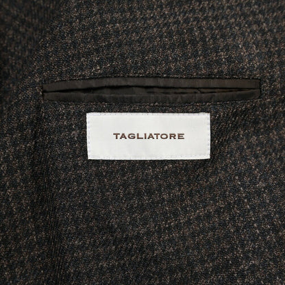 26-27AW TAGLIATORE “MONTECARLO” シルク混ウール 6Bダブルテーラードジャケット ブラウン 48 | GUARDAROBA MILANO OFFICIAL STORE