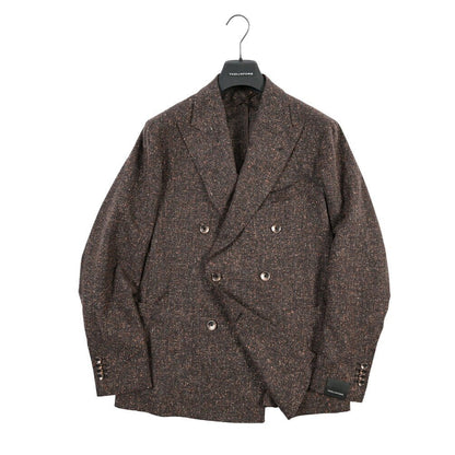 26-27AW TAGLIATORE “MONTECARLO” シルク混ウール 6Bダブルテーラードジャケット ブラウン 48 | GUARDAROBA MILANO OFFICIAL STORE