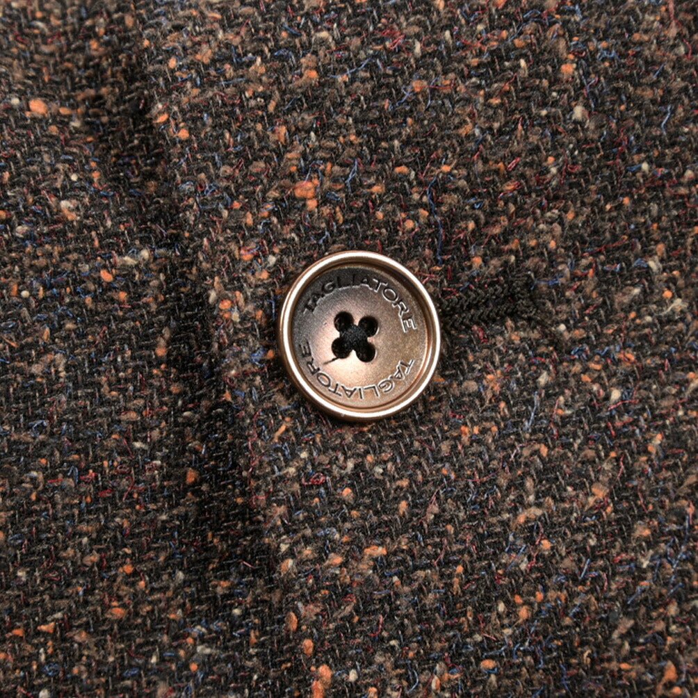 26-27AW TAGLIATORE “MONTECARLO” シルク混ウール 6Bダブルテーラードジャケット ブラウン 48 | GUARDAROBA MILANO OFFICIAL STORE