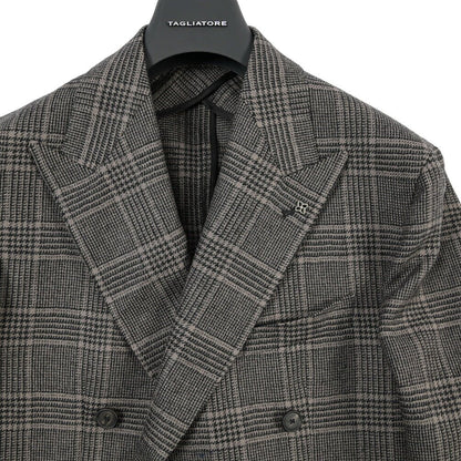26-27AW TAGLIATORE “NAPOLI” ヴァージンウール100% 6Bダブルテーラードジャケット / Exclusive Garment グレージュ 48 | GUARDAROBA MILANO OFFICIAL STORE