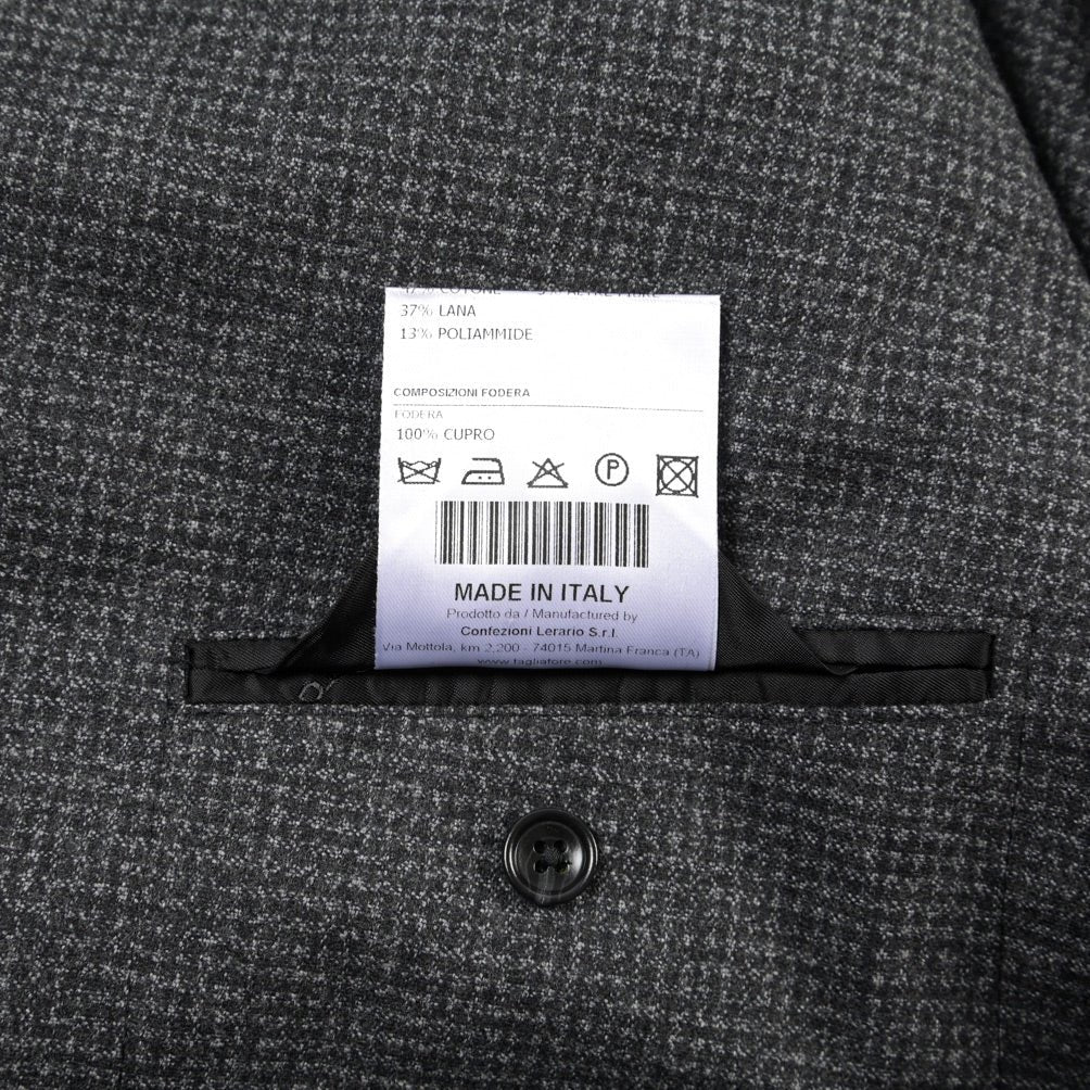 26-27AW TAGLIATORE “NAPOLI” ウール混コットン 6Bダブルテーラードスーツ / Exclusive Garment グレー 48 | GUARDAROBA MILANO OFFICIAL STORE