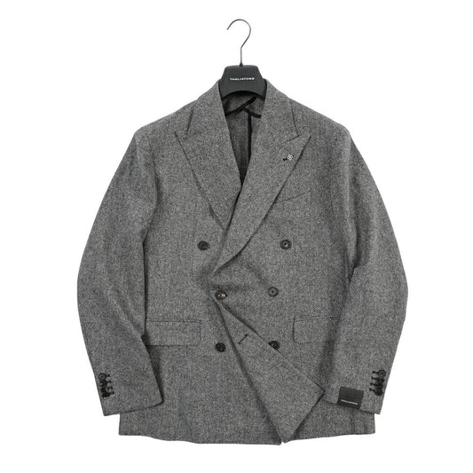 26-27AW TAGLIATORE “NAPOLI” カシミヤ混ヴァージンウール 6Bダブルテーラードジャケット グレー 48 | GUARDAROBA MILANO OFFICIAL STORE