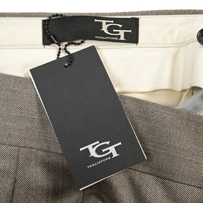 26-27AW TAGLIATORE ストレッチウール ツータックスラックス / P-FRED24 TGT グレージュ 50 | GUARDAROBA MILANO OFFICIAL STORE