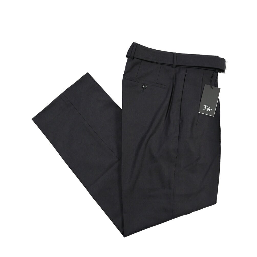 【極美品】PRADA メンズ パンツ ブラック サイズ52(L〜XL)スラックス SALE｜PRADA プラダ / SUPER140's ヴァージンウール100% ワンタック