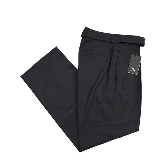 26-27AW TAGLIATORE カシミヤ混ウール ツータックワイドスラックス / P-NEVIL24 TGT ネイビー 48 | GUARDAROBA MILANO OFFICIAL STORE