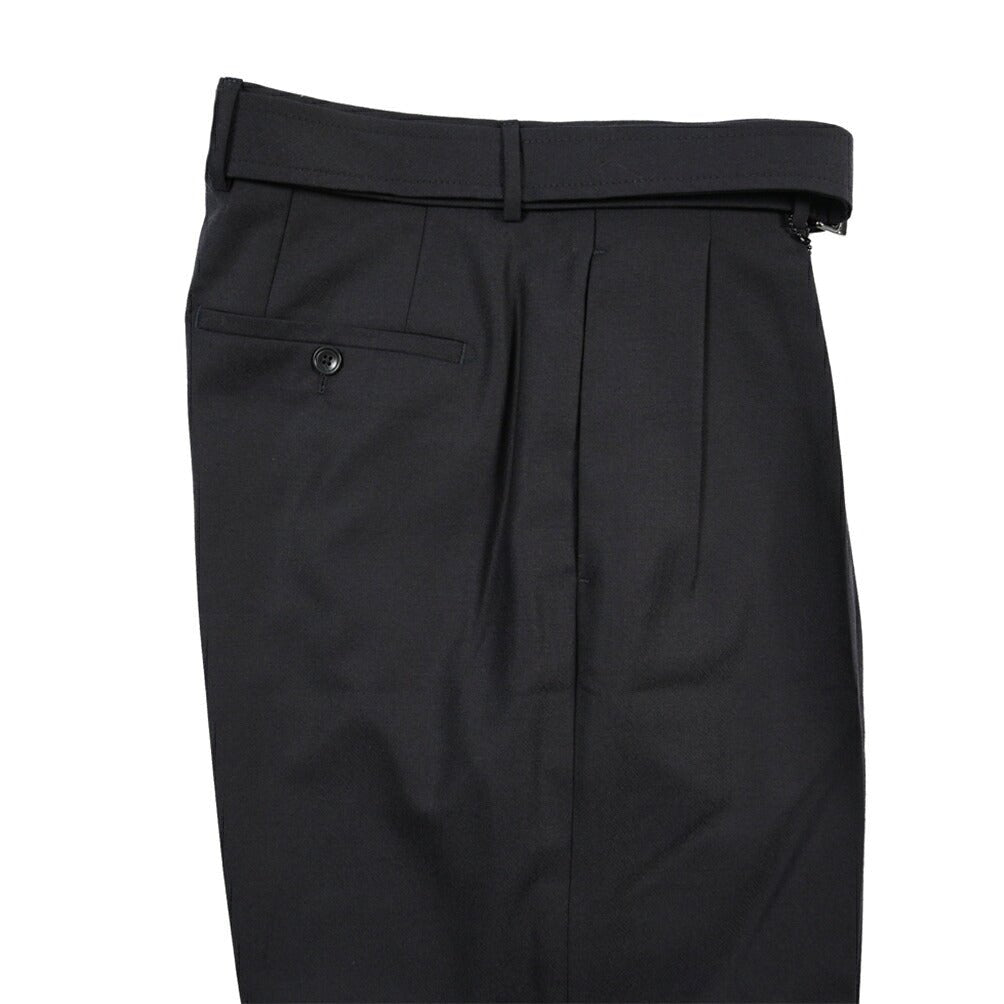 26-27AW TAGLIATORE カシミヤ混ウール ツータックワイドスラックス / P-NEVIL24 TGT ネイビー 48 | GUARDAROBA MILANO OFFICIAL STORE