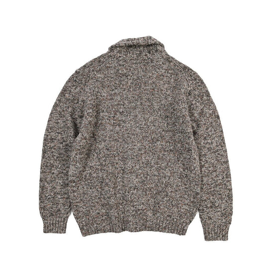 26-27AW TAGLIATORE “ROMME” シルク混ウール ローゲージショールカラーニットカーディガン ブラウン 48 | GUARDAROBA MILANO OFFICIAL STORE