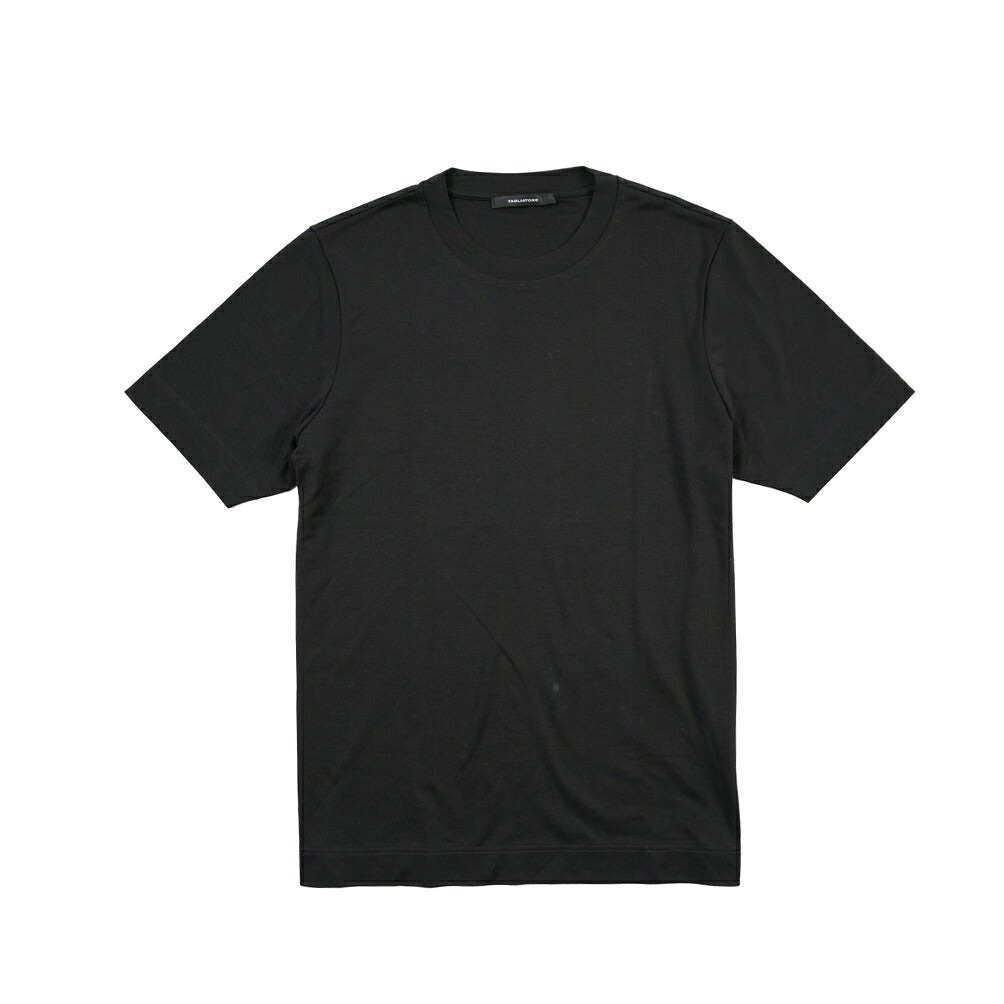 26-27AW TAGLIATORE “SAXE” コットン100% クルーネック半袖Tシャツ ブラック 50 | GUARDAROBA MILANO OFFICIAL STORE