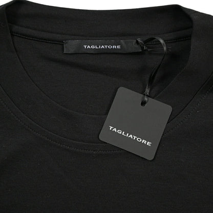 26-27AW TAGLIATORE “SAXE” コットン100% クルーネック半袖Tシャツ ブラック 50 | GUARDAROBA MILANO OFFICIAL STORE