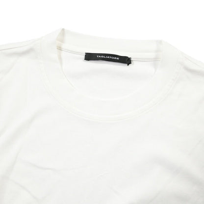 26-27AW TAGLIATORE “SAXE” コットン100% クルーネック半袖Tシャツ ホワイト 50 | GUARDAROBA MILANO OFFICIAL STORE