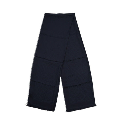 26-27AW TAGLIATORE “SCIARPA55” ヴァージンウール100% ロゴ総柄マフラー ネイビー(BLU) 180cm×55cm×2cm | GUARDAROBA MILANO OFFICIAL STORE