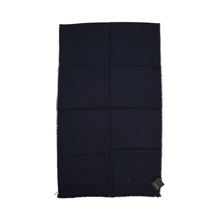 26-27AW TAGLIATORE “SCIARPA55” ヴァージンウール100% ロゴ総柄マフラー ネイビー(BLU) 180cm×55cm×2cm | GUARDAROBA MILANO OFFICIAL STORE